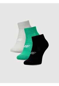 4f - 4F Skarpetki casual za kostkę (3-pack) chłopięce - multikolor 38-40. Kolor: wielokolorowy. Materiał: bawełna, włókno, materiał, poliamid, elastan