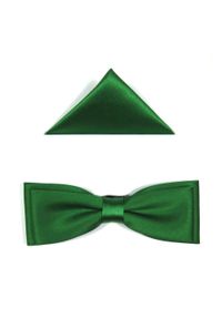Modini - Zielona gładka mucha męska slim B30. Kolor: zielony. Materiał: poliester, tkanina. Wzór: gładki. Styl: elegancki #1