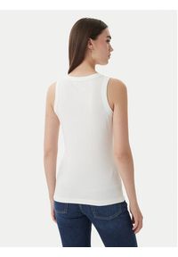 Luisa Spagnoli Top Bordo 543281 Biały Slim Fit. Kolor: biały. Materiał: bawełna #3