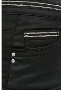 Morgan spodnie damskie kolor czarny dopasowane medium waist. Kolor: czarny. Materiał: materiał #3