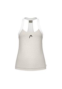 Damski tank top Head Play Tech. Kolor: beżowy, szary, wielokolorowy. Długość rękawa: bez rękawów. Sport: tenis