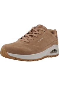 skechers - Buty SKECHERS UNO RUGGED-CHILLPROO Brązowy. Okazja: na co dzień. Kolor: brązowy. Materiał: skóra, tkanina #1