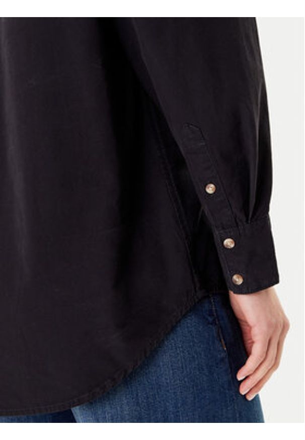 Guess Jeans Koszula W4YH22 WGCF1 Czarny Relaxed Fit. Kolor: czarny. Materiał: bawełna