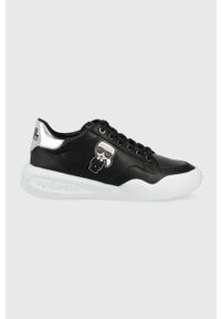 Karl Lagerfeld buty skórzane KAPRI RUN kolor czarny. Nosek buta: okrągły. Kolor: czarny. Materiał: skóra. Obcas: na platformie. Sport: bieganie
