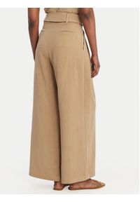 Eleh Spodnie palazzo SS260099 Beżowy Wide Leg. Kolor: beżowy. Materiał: lyocell #3