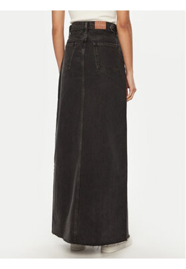 Tommy Jeans Spódnica jeansowa DW0DW20554 Czarny Regular Fit. Kolor: czarny. Materiał: jeans, bawełna