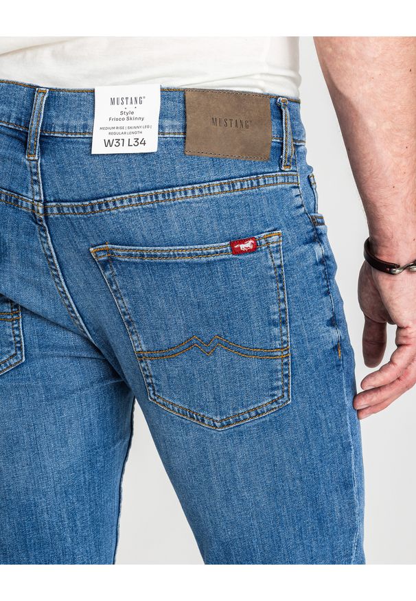 Męskie Spodnie Jeansowe Mustang Style Frisco Skinny Denim Blue 1017117 5000 682