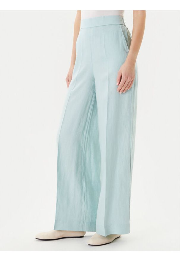 United Colors of Benetton - United Colors Of Benetton Spodnie palazzo 4AGHDF08K Zielony Wide Leg. Kolor: zielony. Materiał: len