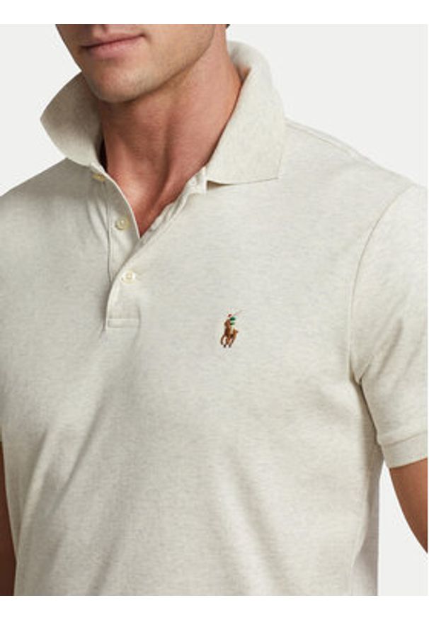 Polo Ralph Lauren Polo 710713130002 Écru Custom Slim Fit. Typ kołnierza: polo. Materiał: bawełna