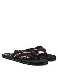 TOMMY HILFIGER - Tommy Hilfiger Japonki Web Beach Sandal FM0FM05340 Czarny. Kolor: czarny. Materiał: materiał #5