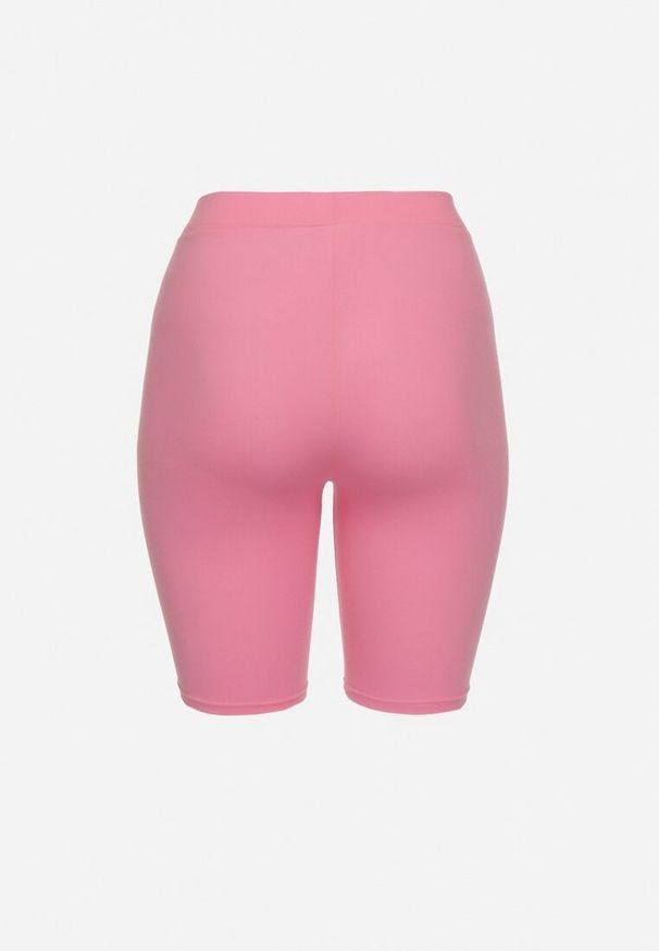 Born2be - Jasnoróżowe Szorty Kolarki z Bawełny Faniren. Kolekcja: plus size. Kolor: różowy. Materiał: bawełna