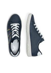 Rieker Sneakersy N0910-14 Granatowy. Kolor: niebieski