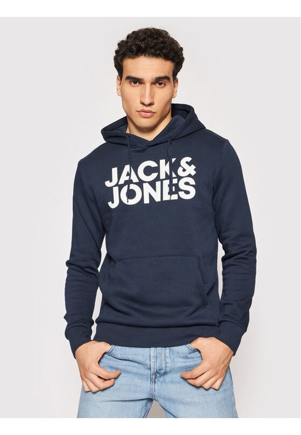 Jack & Jones - Jack&Jones Bluza Corp 12152840 Granatowy Blazer Fit. Kolor: niebieski. Materiał: bawełna