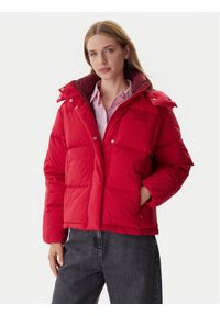 Tommy Jeans Kurtka puchowa Alaska DW0DW21623 Czerwony Relaxed Fit. Kolor: czerwony. Materiał: syntetyk