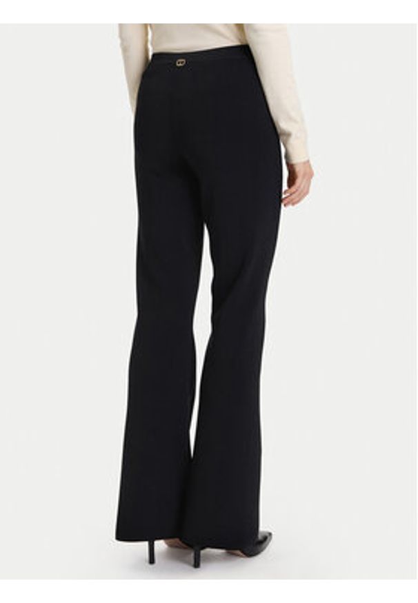 TwinSet - TWINSET Spodnie materiałowe 252TP3206 Czarny Flare Fit. Kolor: czarny. Materiał: syntetyk