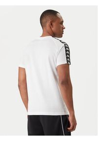 Kappa T-Shirt 303UV10 Biały Slim Fit. Kolor: biały. Materiał: bawełna #3