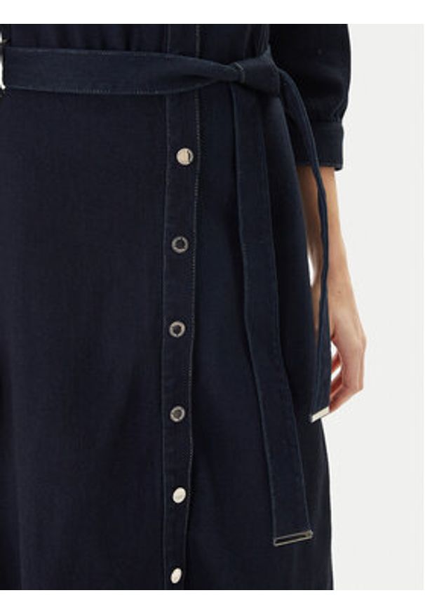 Morgan Sukienka jeansowa 252-RJEANA Granatowy Regular Fit. Kolor: niebieski. Materiał: bawełna