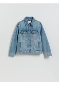 Reserved - Jeansowa kurtka - niebieski. Kolor: niebieski. Materiał: jeans #1