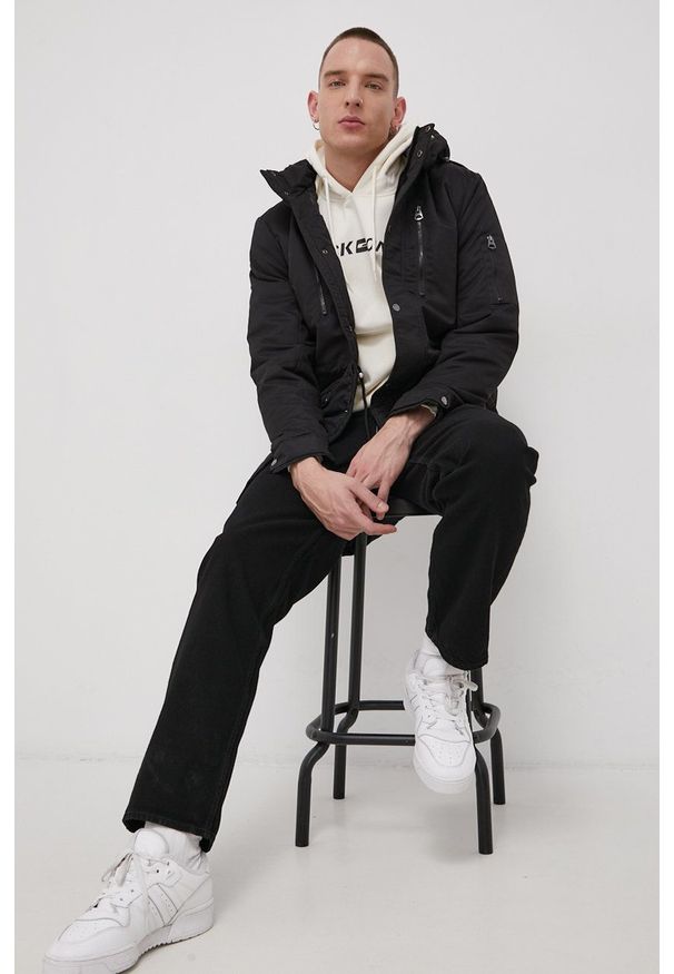 Jack & Jones - Jeansy bawełniane Eddie. Kolor: czarny
