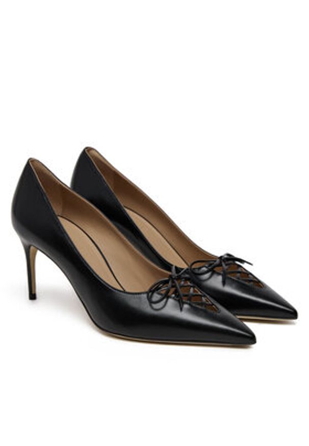 MALONE SOULIERS Szpilki Hedy 70-2 Czarny. Kolor: czarny. Materiał: skóra. Obcas: na szpilce