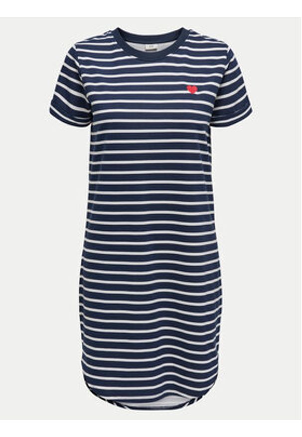JDY Sukienka codzienna New Ivy 15298074 Granatowy Regular Fit. Okazja: na co dzień. Kolor: niebieski. Materiał: syntetyk, bawełna. Typ sukienki: proste. Styl: casual