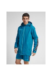 Kurtka Hummel Authenctic All-Weather. Kolor: niebieski, turkusowy, biały, wielokolorowy. Sport: piłka ręczna, outdoor #1