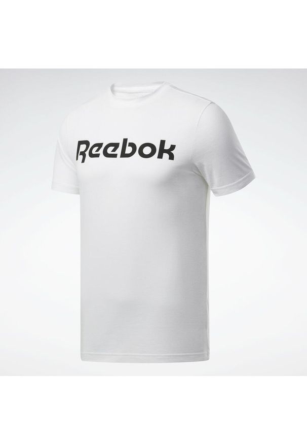 Reebok - KOSZULKA T-shirt męska REEBOK bawełna. Kolor: biały. Materiał: bawełna. Sport: fitness