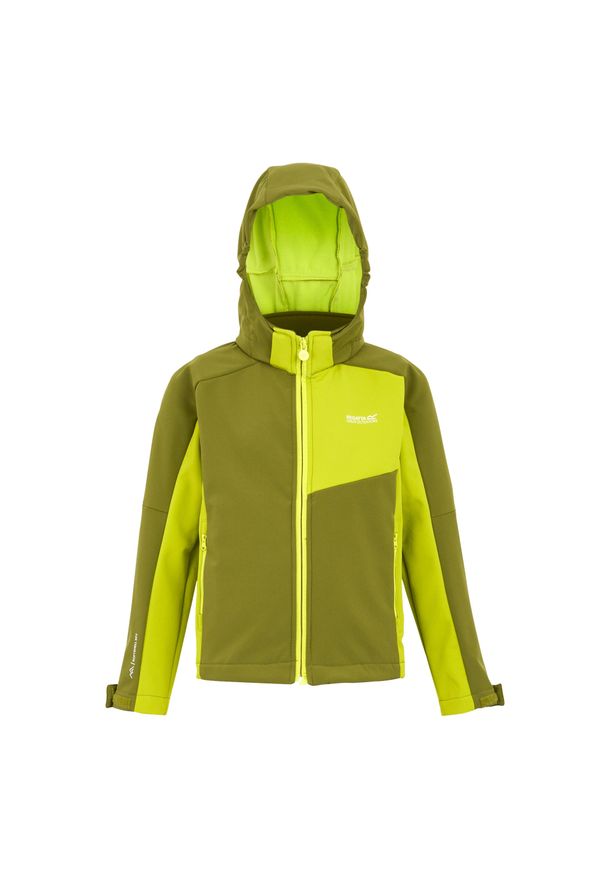 Regatta - Kurtka Dziecięca Acidity VIII Soft Shell. Kolor: szary, fioletowy, wielokolorowy, zielony