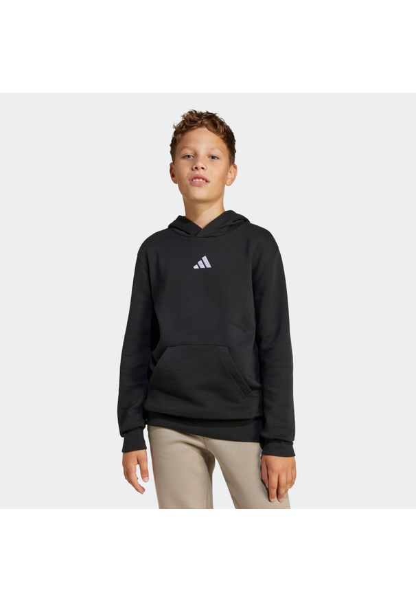 Adidas - Bluza dziecięca ADIDAS z kapturem. Typ kołnierza: kaptur. Materiał: bawełna, materiał. Sport: joga i pilates