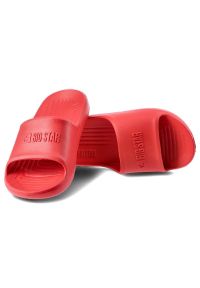 Big-Star - Klapki damskie Big Star, wykonane z lekkiego materiału syntetycznego z jednolitą konstrukcją szerokim paskiem na przodzie oraz profilowaną podeszwą,. Kolor: czerwony. Materiał: syntetyk, materiał. Wzór: jednolity. Styl: elegancki, wakacyjny #8