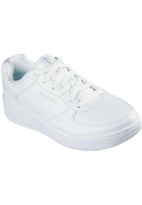 skechers - Adidasy Skechers Sport Court 2.0 - Core Essent, Kobiety. Kolor: biały. Materiał: skóra ekologiczna, materiał. Model: Skechers Sport. Sport: turystyka piesza