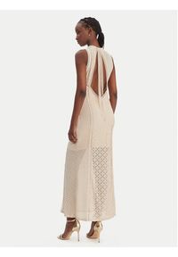 Guess Sukienka koktajlowa W6GK16 K2953 Beżowy Slim Fit. Kolor: beżowy. Materiał: syntetyk. Styl: wizytowy #2