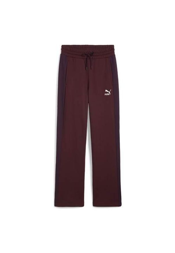 Spodnie sportowe damskie Puma T7. Kolor: czerwony. Materiał: dresówka. Sport: turystyka piesza