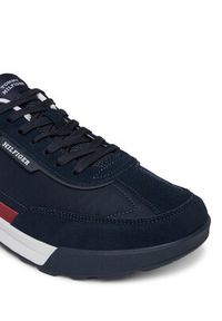 TOMMY HILFIGER - Tommy Hilfiger Sneakersy Retro Runner Nylon Mix FM0FM05523 Granatowy. Kolor: niebieski. Materiał: zamsz, skóra #4