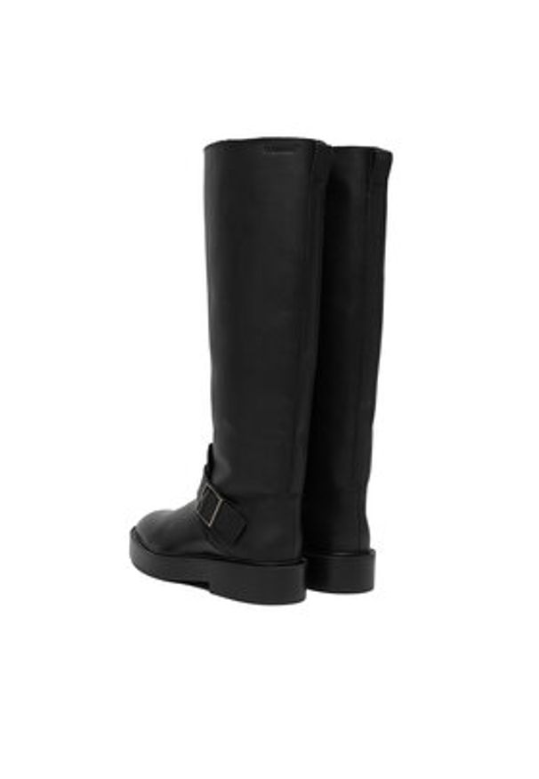 Calvin Klein Botki YW0YW01972 Czarny. Kolor: czarny. Materiał: skóra