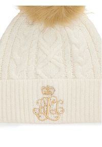 Lauren Ralph Lauren - LAUREN RALPH LAUREN Czapka 454P04466001 Écru. Materiał: materiał, poliester