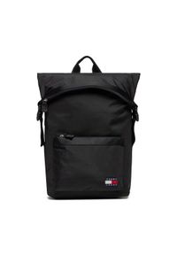 Tommy Jeans Plecak Tjm Daily Rolltop Backpack AM0AM11965 Czarny. Kolor: czarny. Materiał: materiał