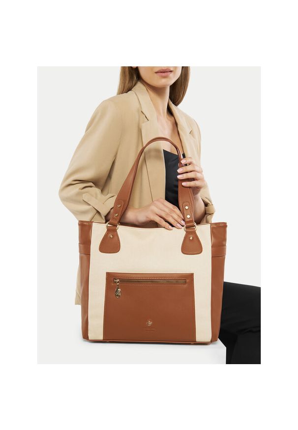 Torebka Beverly Hills Polo Club. Kolor: brązowy