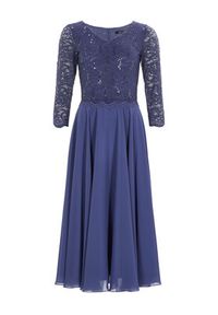 Swing Sukienka koktajlowa 5AI08900 Niebieski Regular Fit. Kolor: niebieski. Materiał: syntetyk. Styl: wizytowy #4