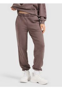 4f - 4F Spodnie dresowe joggery damskie - brązowe XL. Stan: podwyższony. Kolor: brązowy. Materiał: dresówka #2