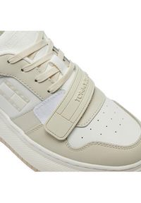 Tommy Jeans Sneakersy Tjw Retro Basket Flatform Velcro EN0EN02573 Écru