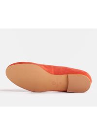 Marco Shoes Baleriny ze skóry zamszowej pomarańczowe. Kolor: pomarańczowy. Materiał: zamsz, skóra #3