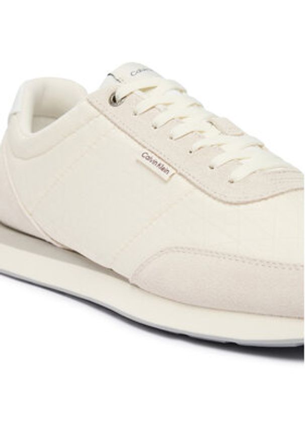 Calvin Klein Sneakersy Retro Runner Ripstop Aop Ny HM0HM02140 Écru. Kolor: kremowy. Materiał: materiał