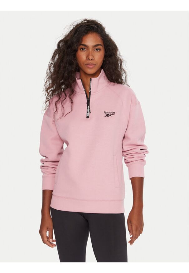 Reebok Bluza RK25160CCW Różowy Regular Fit. Kolor: różowy. Materiał: syntetyk, bawełna
