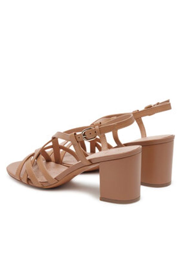 Geox Sandały D Virnilisa 65 S D55YZB 000TU C5000 Beżowy. Kolor: beżowy. Materiał: skóra