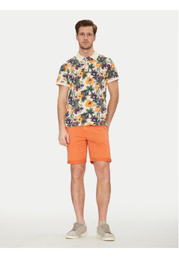 Blend Polo 20718253 Beżowy Regular Fit. Typ kołnierza: polo. Kolor: beżowy. Materiał: bawełna