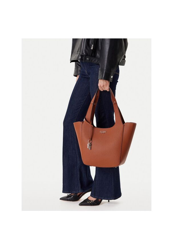 Torebka Guess. Kolor: brązowy