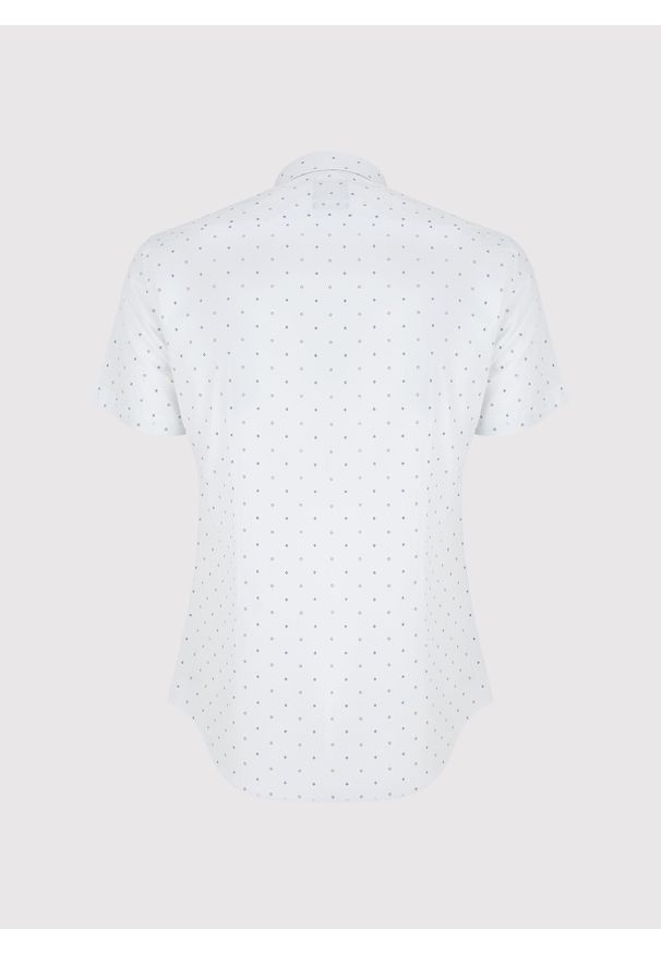 Pako Lorente - PAKO LORENTE - Koszula męska z krótkim rękawem mikrowzór. Materiał: bawełna, elastan. Długość rękawa: krótki rękaw. Długość: krótkie. Sezon: lato