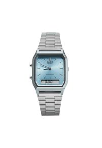 Casio Zegarek Vintage Maxi AQ-230A-2A1MQYES Srebrny. Kolor: srebrny. Styl: vintage #1