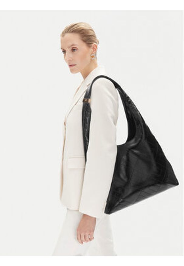 Elisabetta Franchi Torebka BS-80A-52E2-V390 Czarny. Kolor: czarny. Materiał: skórzane